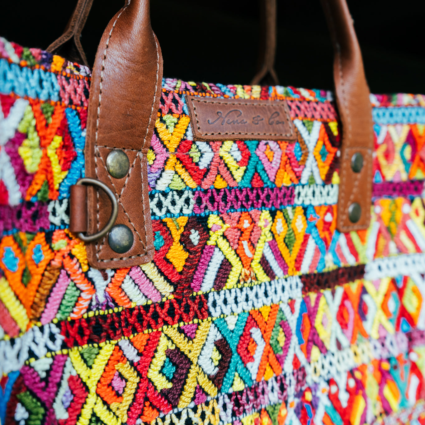 MEDIUM PERFECT TRAVEL TOTE - OOAK - AUBURN - NO. 12577