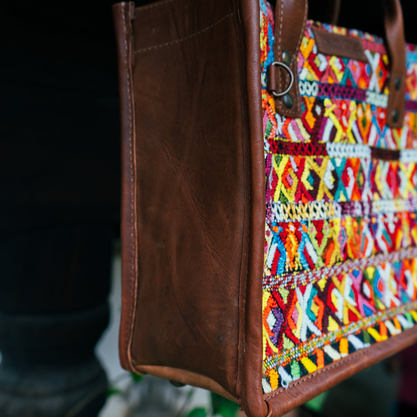 MEDIUM PERFECT TRAVEL TOTE - OOAK - AUBURN - NO. 12577