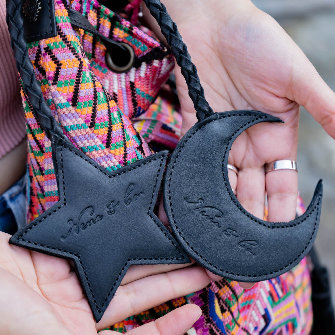 MOON & STAR TASSEL - BLACK