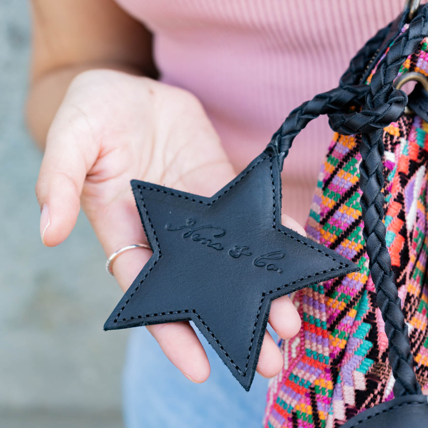 MOON & STAR TASSEL - BLACK