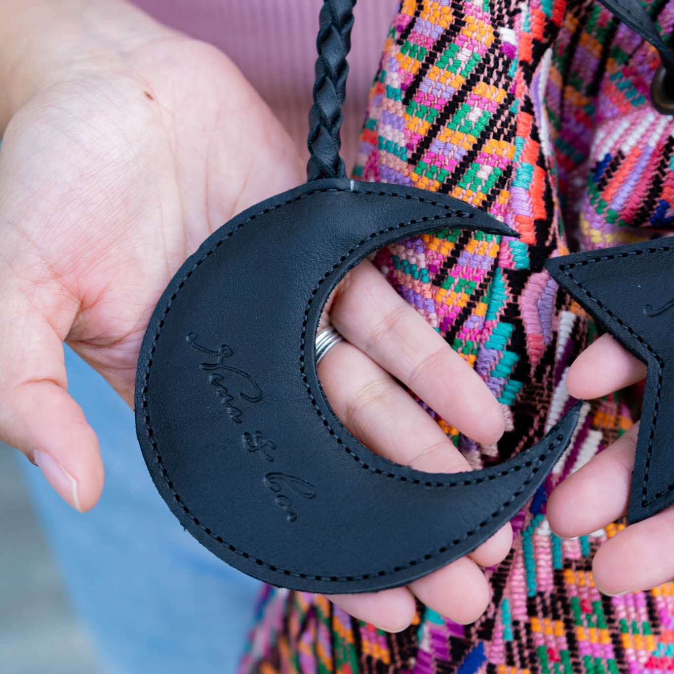 MOON & STAR TASSEL - BLACK