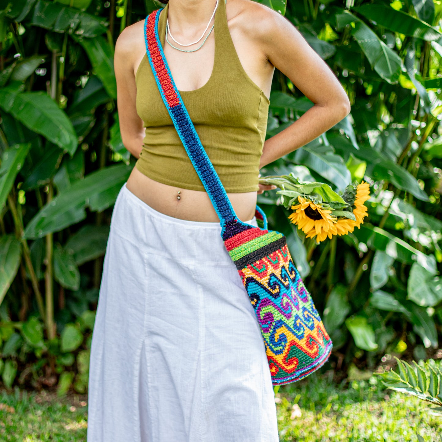 CROCHETED SHOULDER BAG - NO. 18219