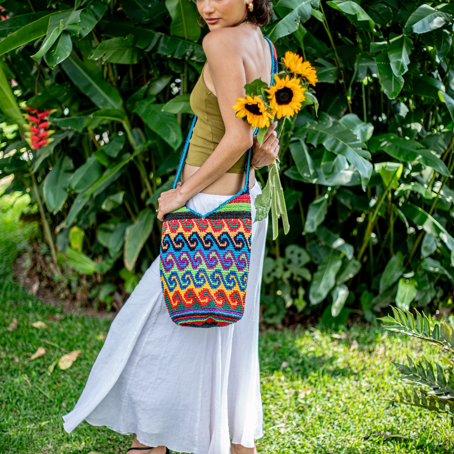 CROCHETED SHOULDER BAG - NO. 18219