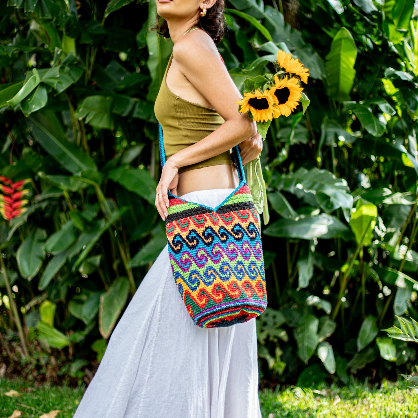 CROCHETED SHOULDER BAG - NO. 18219