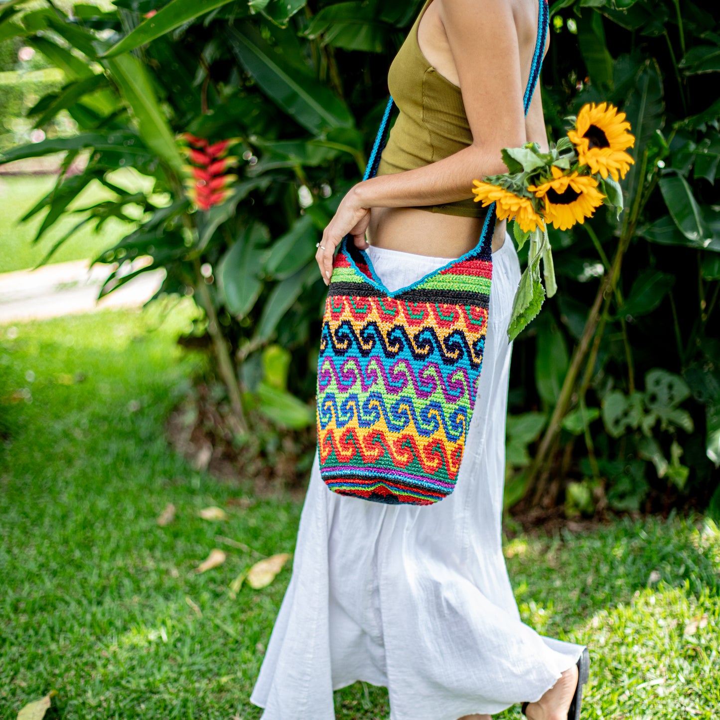 CROCHETED SHOULDER BAG - NO. 18219