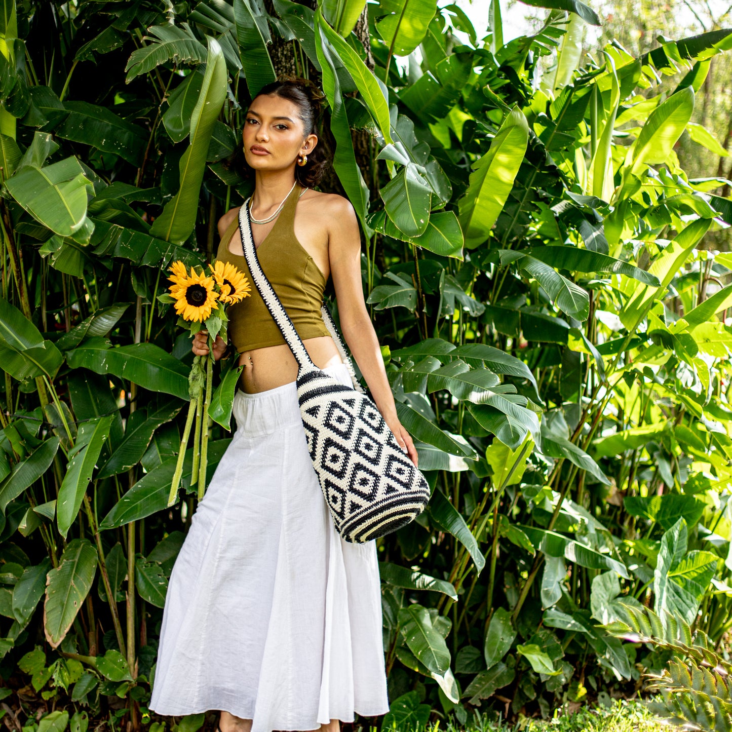 CROCHETED SHOULDER BAG - NO. 18217