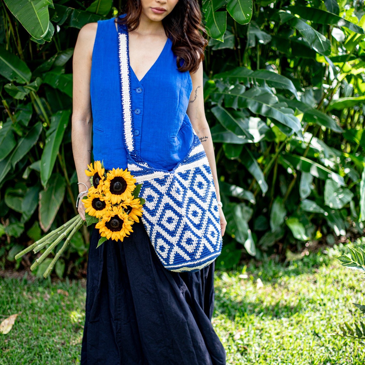 CROCHETED SHOULDER BAG - NO. 18218