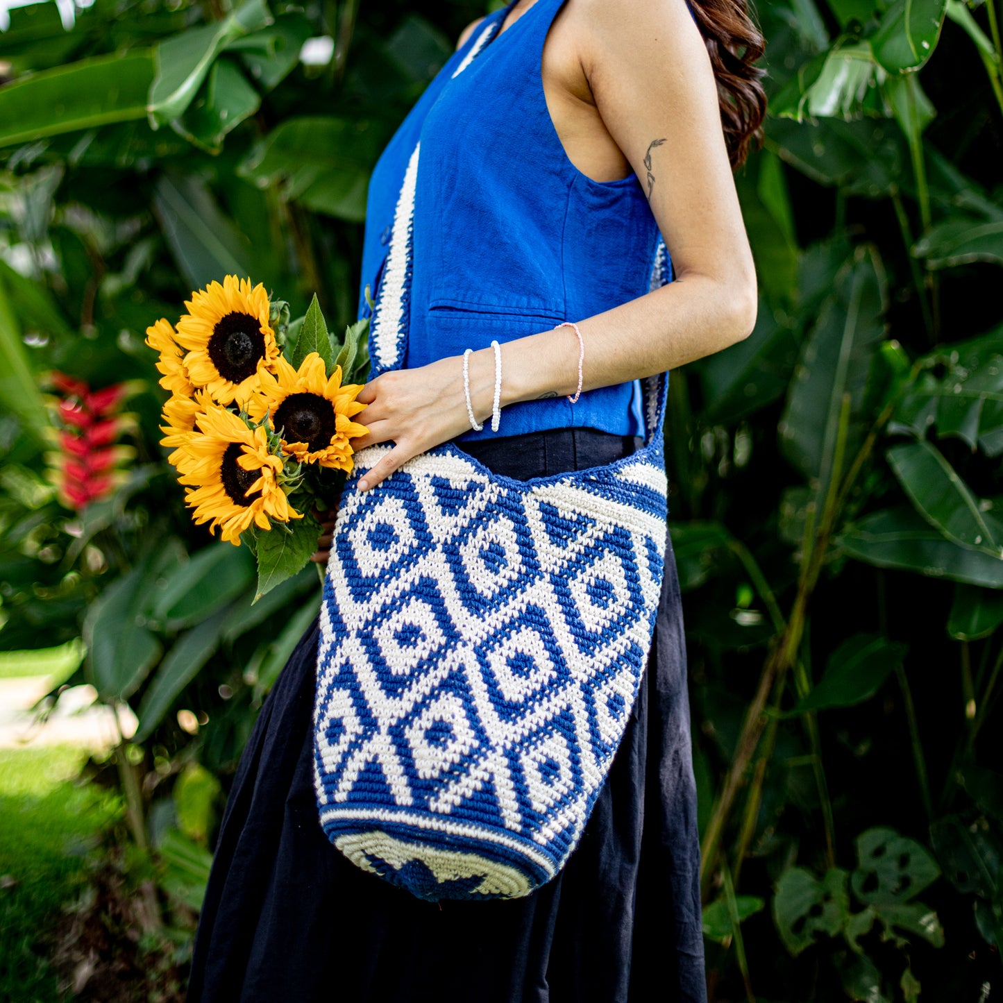CROCHETED SHOULDER BAG - NO. 18218