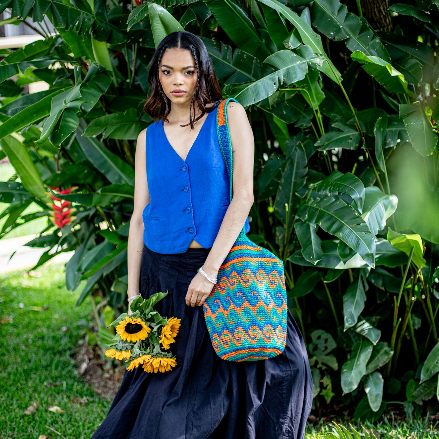 CROCHETED SHOULDER BAG - NO. 18225