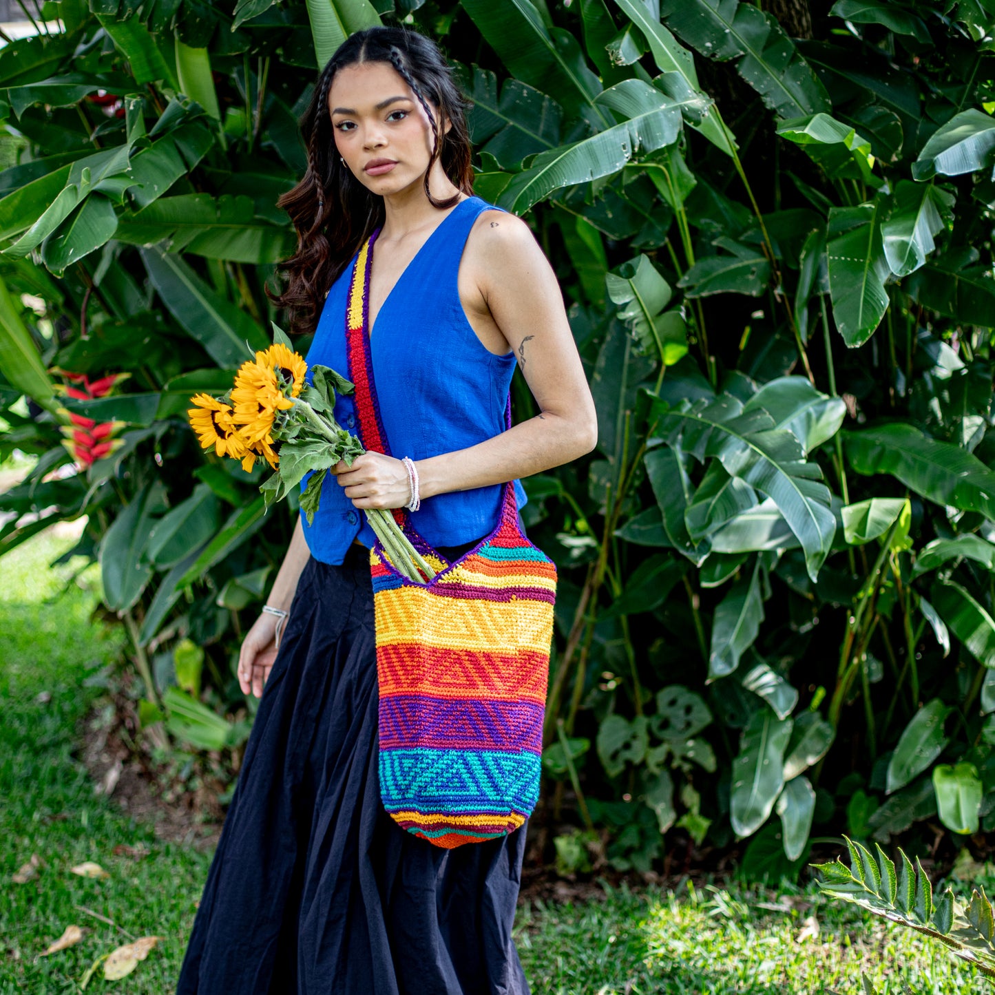 CROCHETED SHOULDER BAG - NO. 18223