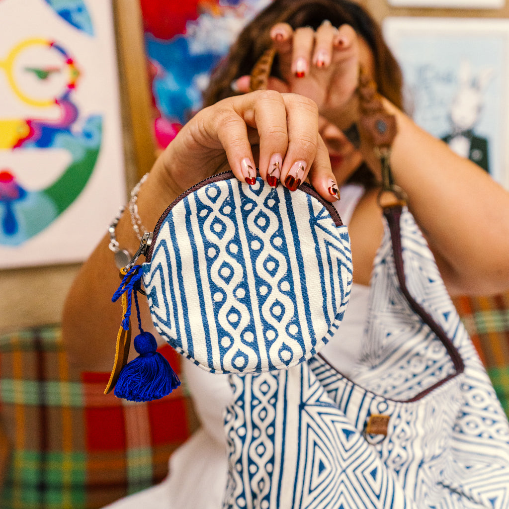 CIRCLE COIN PURSE - MUDCLOTH
