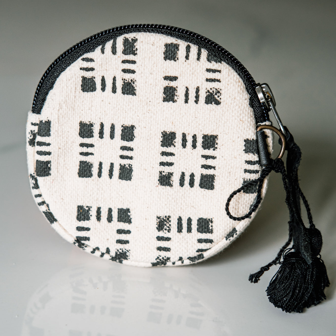 CIRCLE COIN PURSE - MUDCLOTH