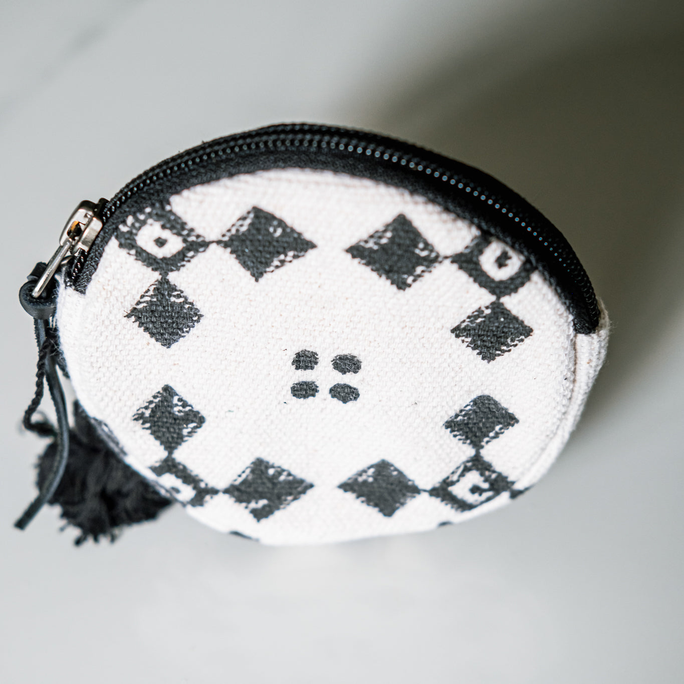 CIRCLE COIN PURSE - MUDCLOTH