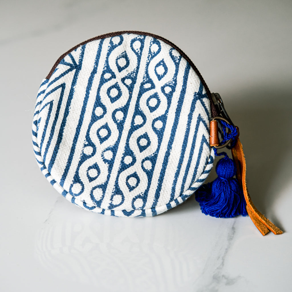 CIRCLE COIN PURSE - MUDCLOTH