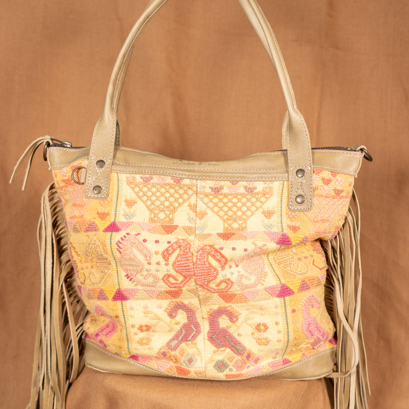 FRINGE MTPB - OOAK HUIPIL - CAMEL - NO. 13585