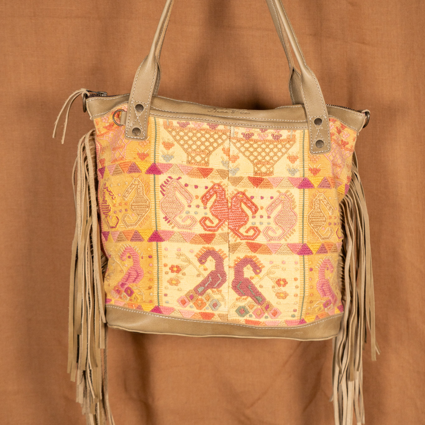 FRINGE MTPB - OOAK HUIPIL - CAMEL - NO. 13585