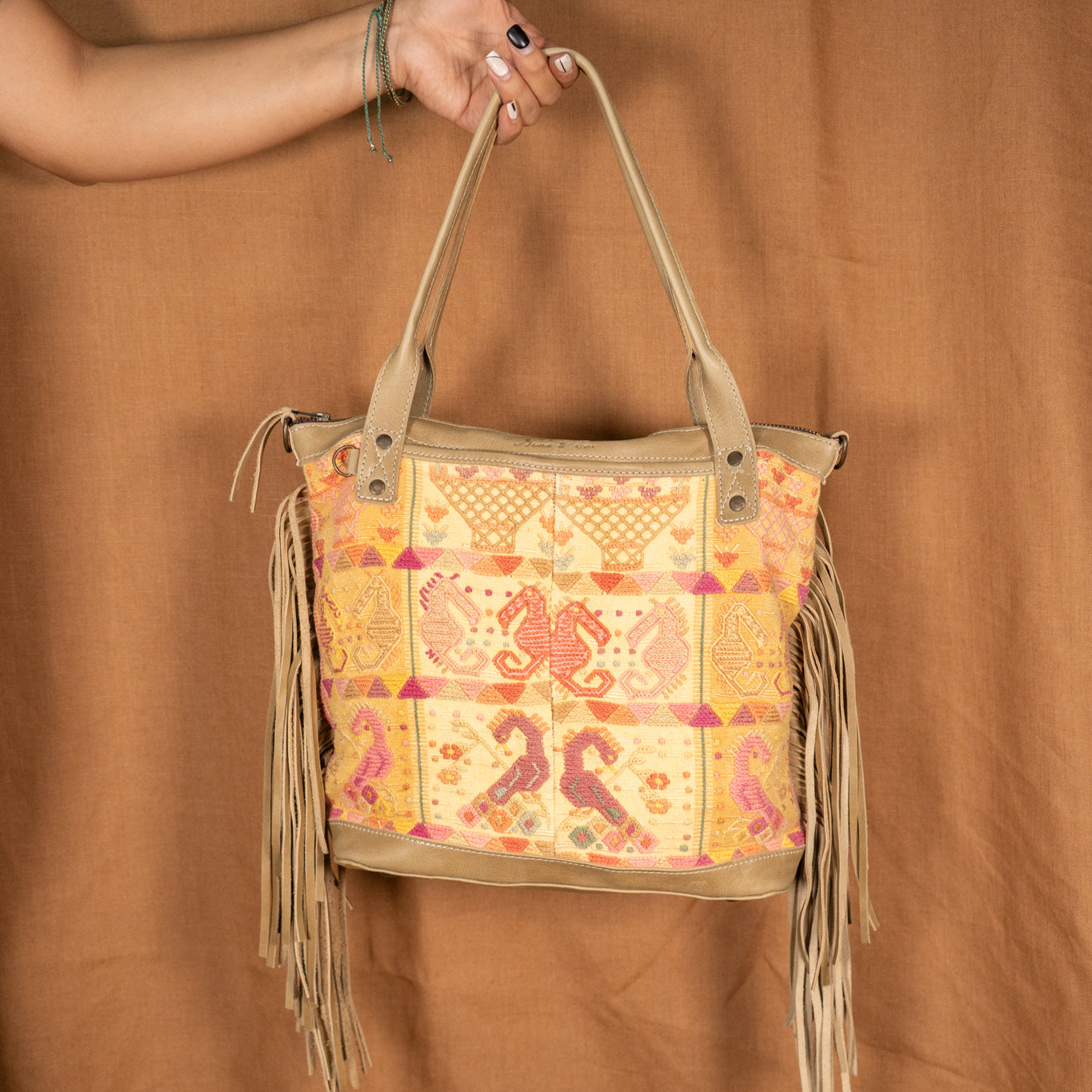 FRINGE MTPB - OOAK HUIPIL - CAMEL - NO. 13585