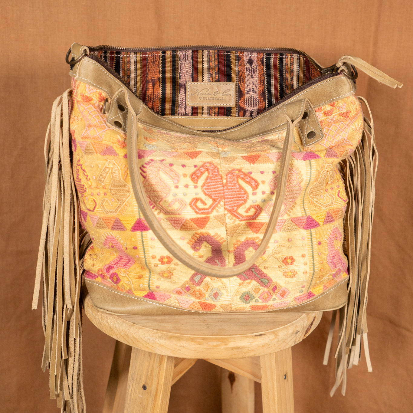 FRINGE MTPB - OOAK HUIPIL - CAMEL - NO. 13585