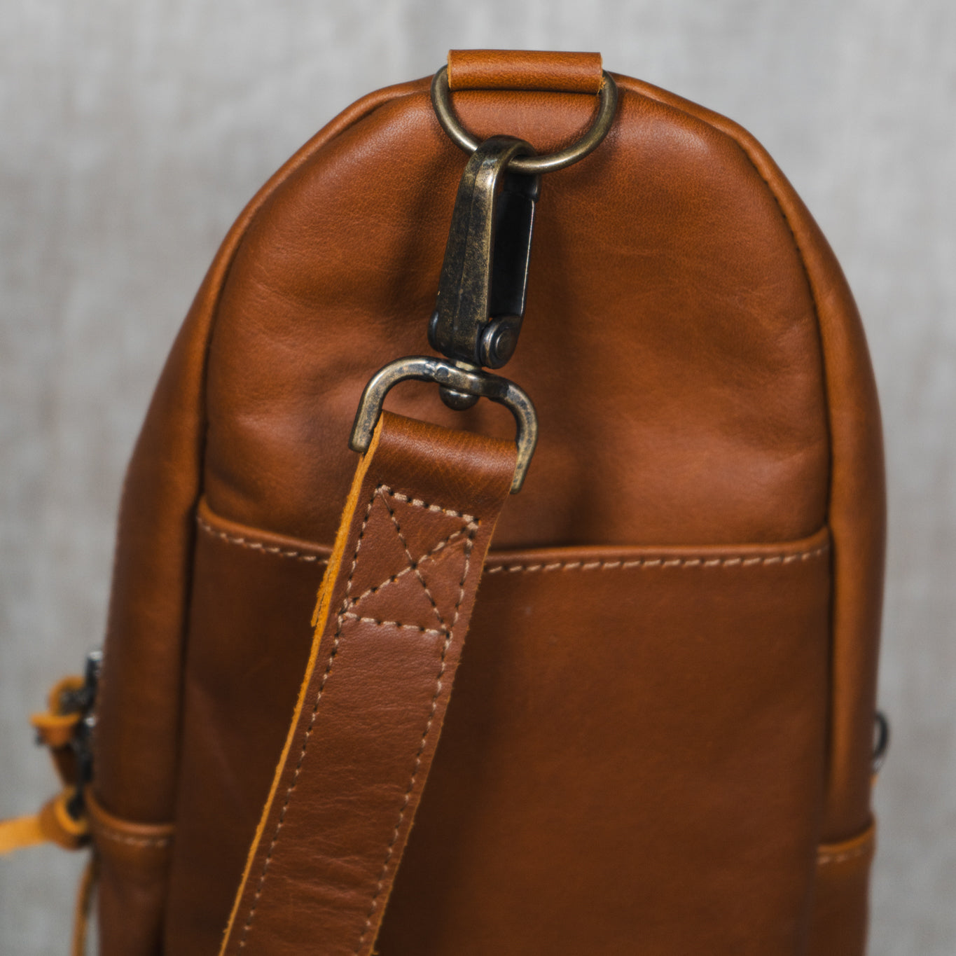 SMALL 2.0 CROSSBODY SLING - OOAK HUIPIL - CAFE - NO. 13538