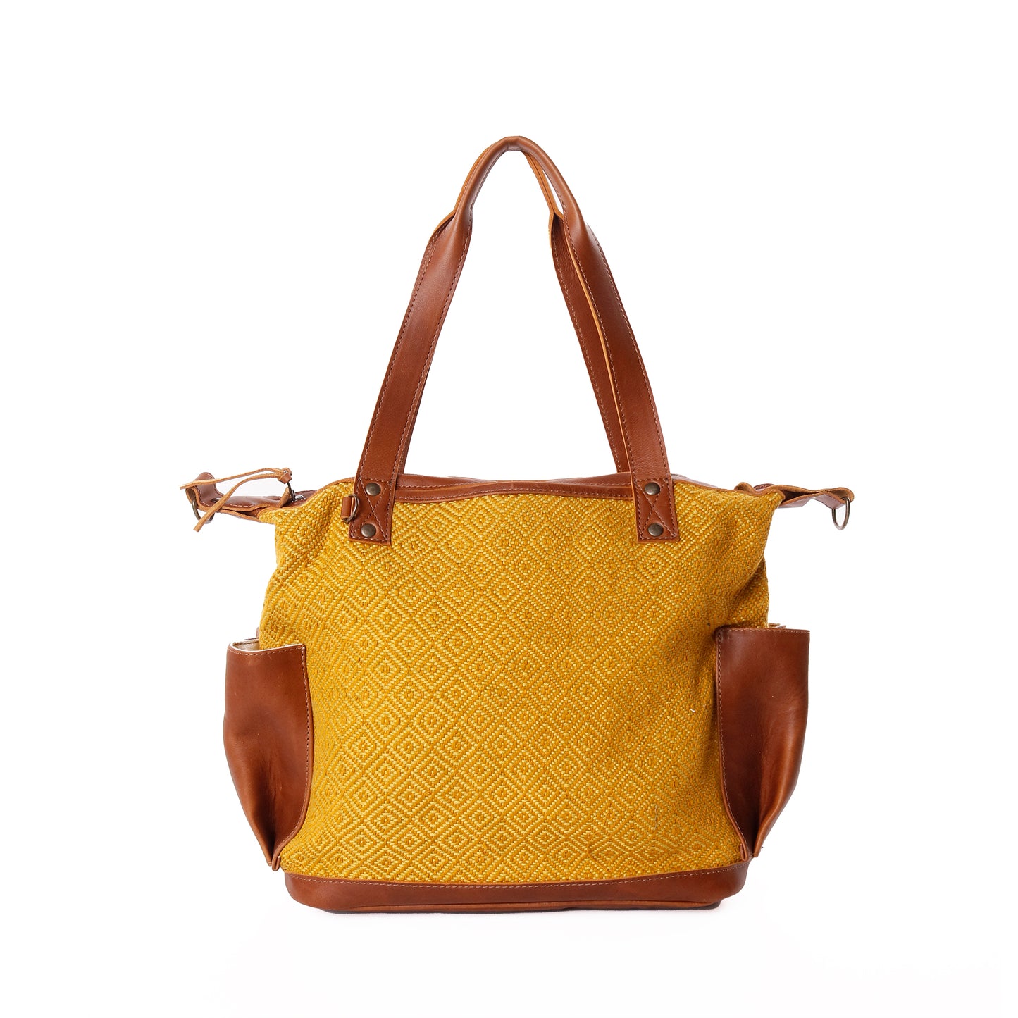 OG REVIVAL MEDIUM CONVERTIBLE DAY BAG - MUSTARD SUNSET - CAFE LEATHER