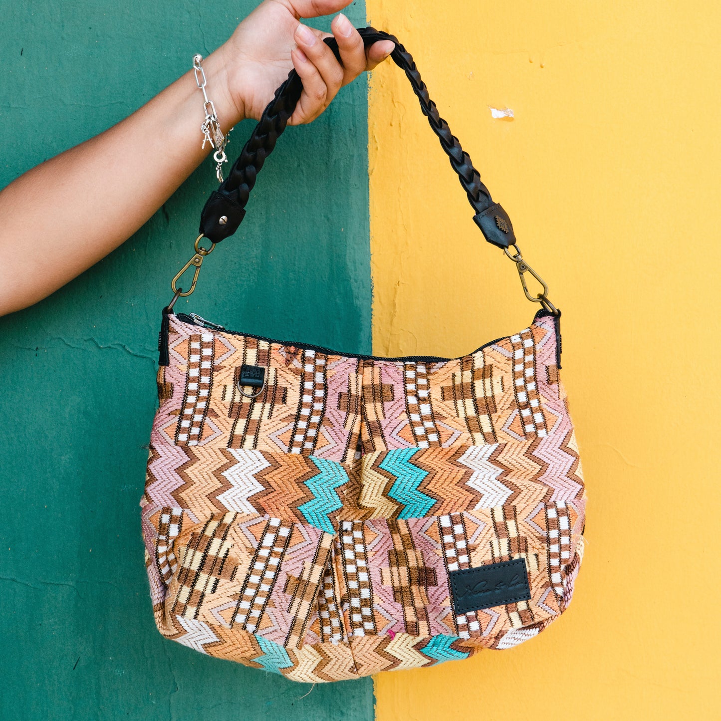 EXPEDITION BAG - SMALL - OOAK HUIPIL - BLACK - NO. 12195