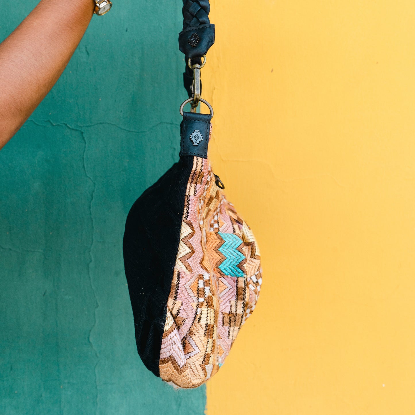 EXPEDITION BAG - SMALL - OOAK HUIPIL - BLACK - NO. 12195
