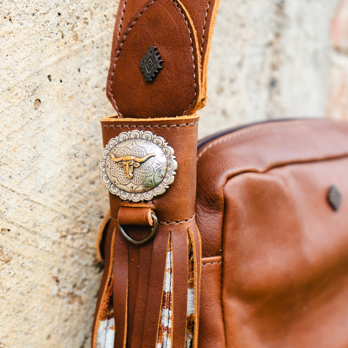 LAYERED TASSEL SET - LONGHORN - CAFE