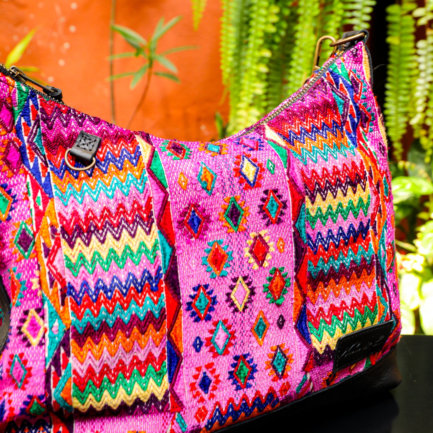 SMALL PENELOPE BAG - OOAK HUIPIL - BLACK - NO. 201475