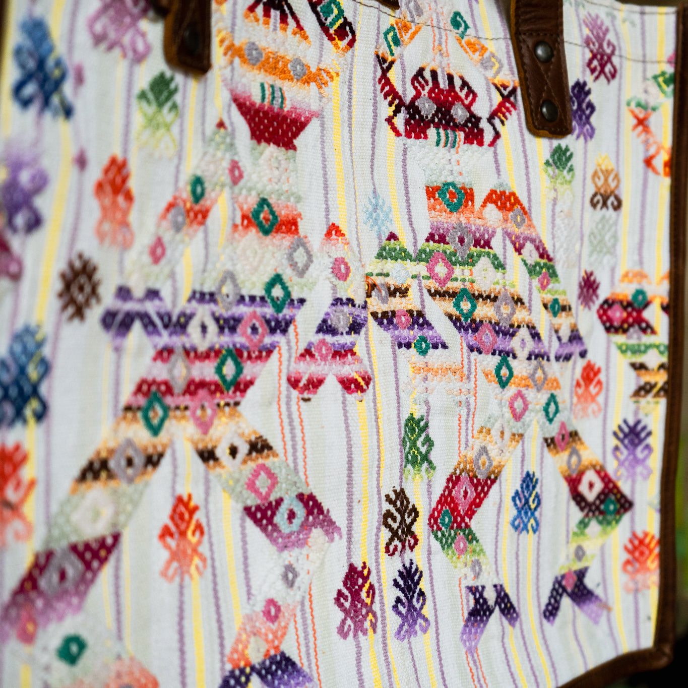 THE PERFECT TRAVEL TOTE - OOAK HUIPIL - CAFE - NO. 12816