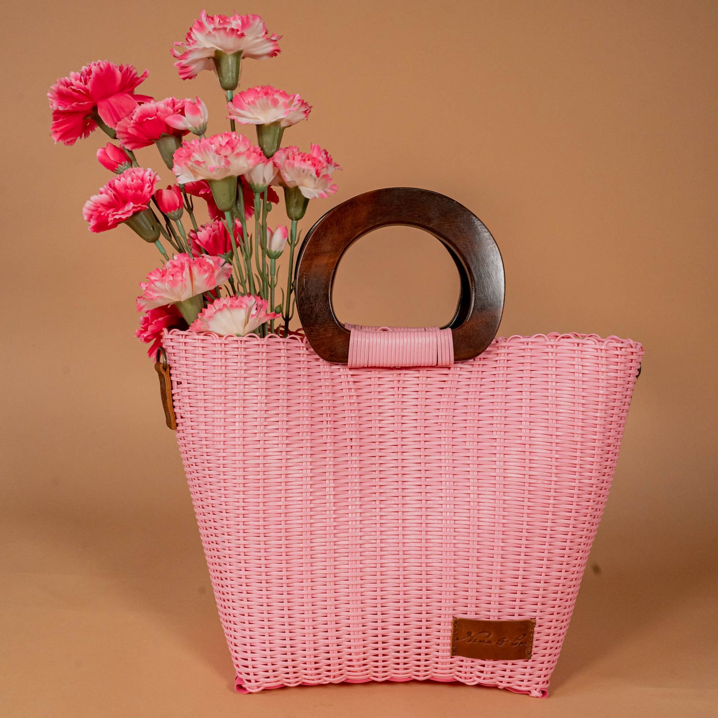 WOVEN UPCYCLED TOTE WITH HANDLE - NO. 16085