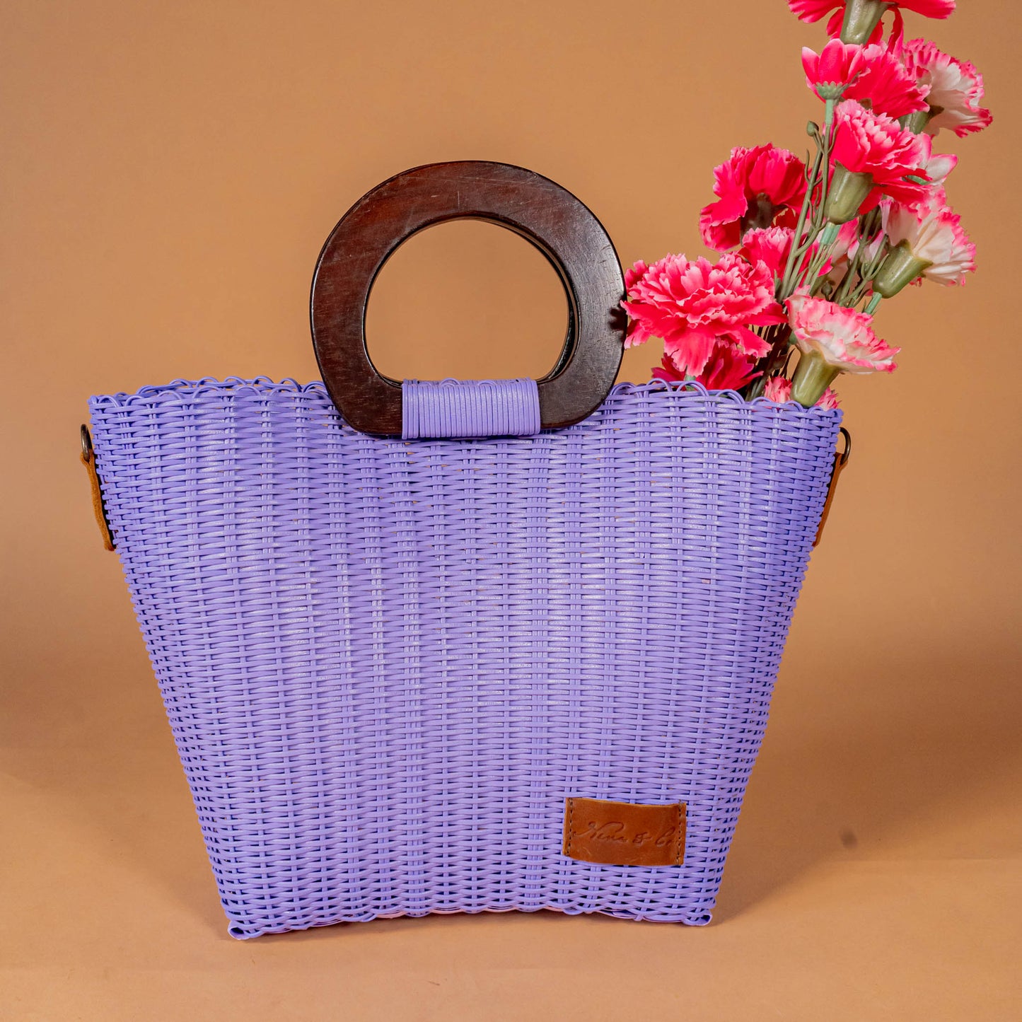 **CLOSEOUT** WOVEN UPCYCLED TOTE WITH HANDLE - NO. 16086