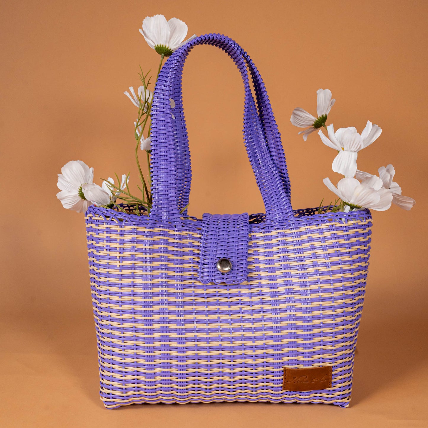**CLOSEOUT** WOVEN UPCYCLED TOTE - MEDIUM - NO. 16098