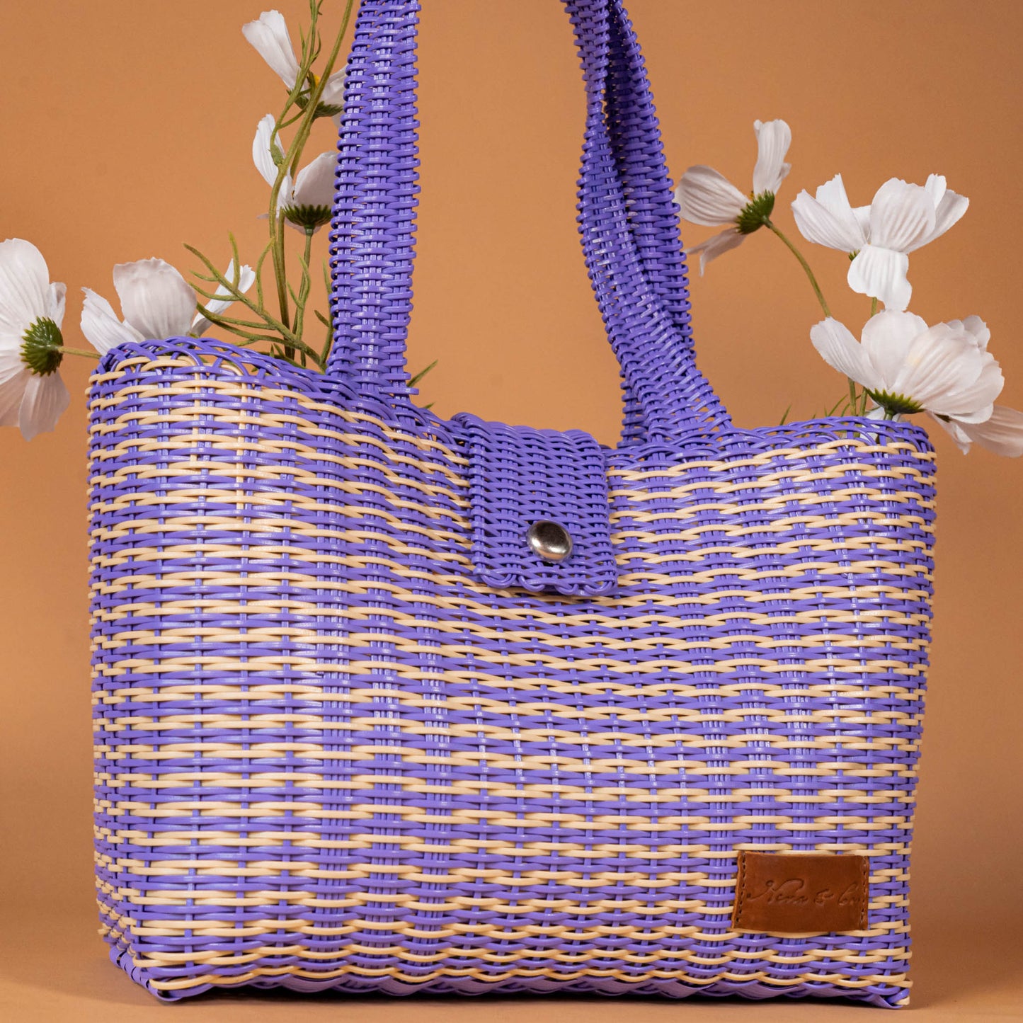 **CLOSEOUT** WOVEN UPCYCLED TOTE - MEDIUM - NO. 16098
