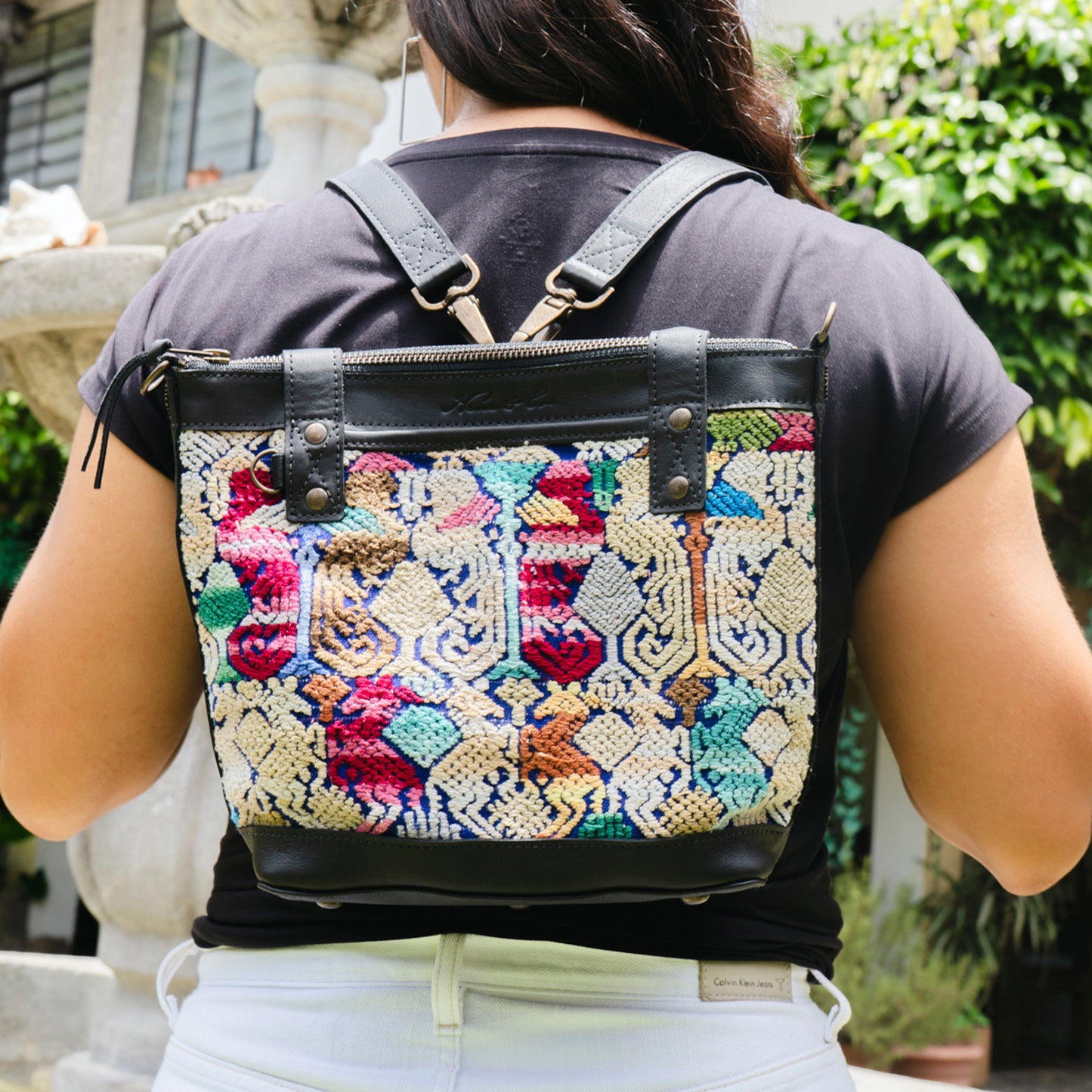 THE PERFECT BAG - POCKETLESS MINI - OOAK HUIPIL - BLACK - NO. 12477