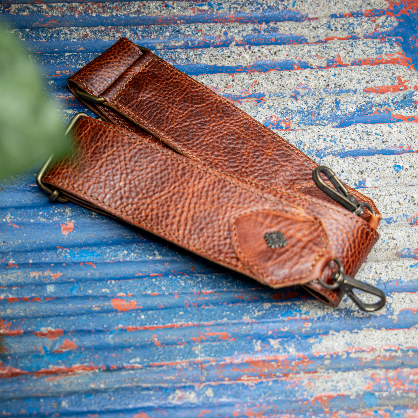 ADJUSTABLE WIDE STRAP - FULL LEATHER - HONEY