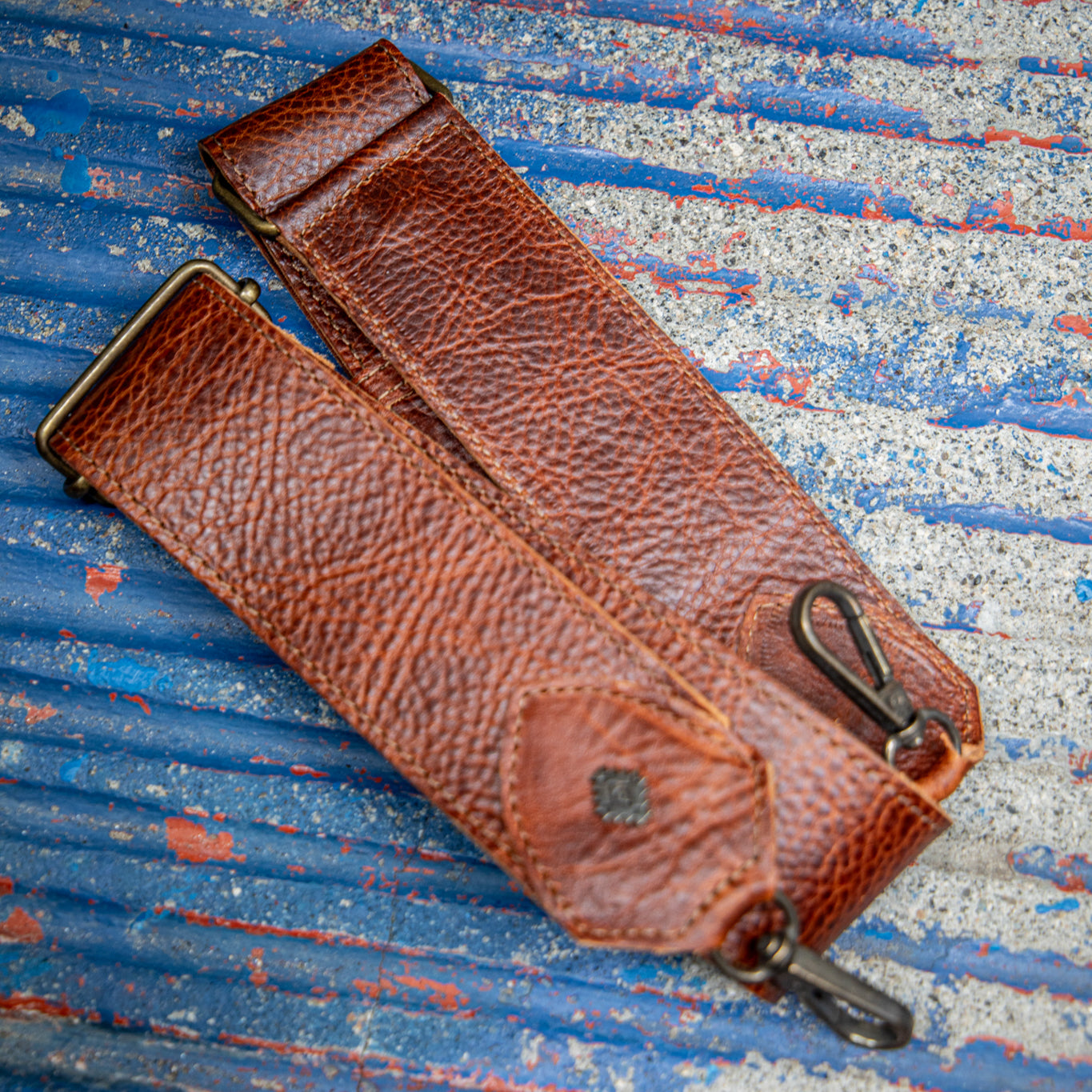 ADJUSTABLE WIDE STRAP - FULL LEATHER - HONEY