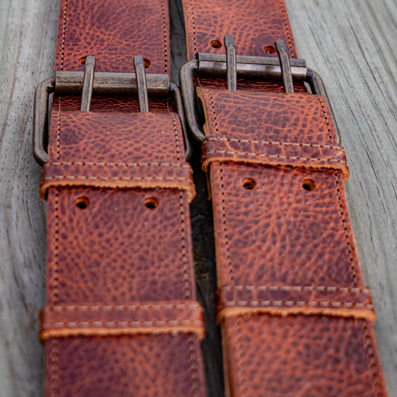 DOUBLE BUCKLE BACKPACK STRAP SET - HONEY