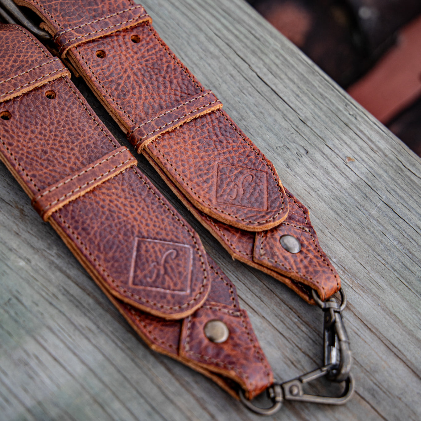 DOUBLE BUCKLE BACKPACK STRAP SET - HONEY
