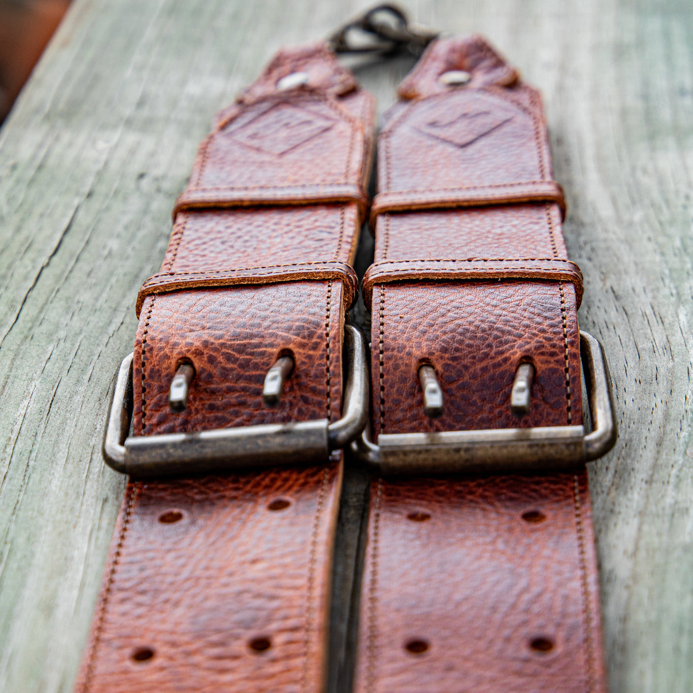 DOUBLE BUCKLE BACKPACK STRAP SET - HONEY