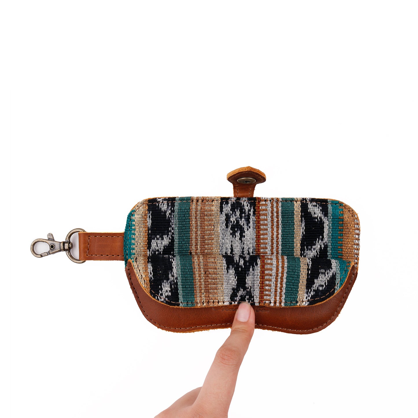 SUNGLASS SNAP CASE - BOSQUE - CAFE LEATHER
