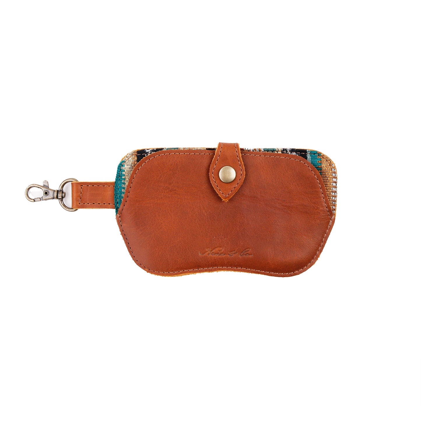 SUNGLASS SNAP CASE - BOSQUE - CAFE LEATHER