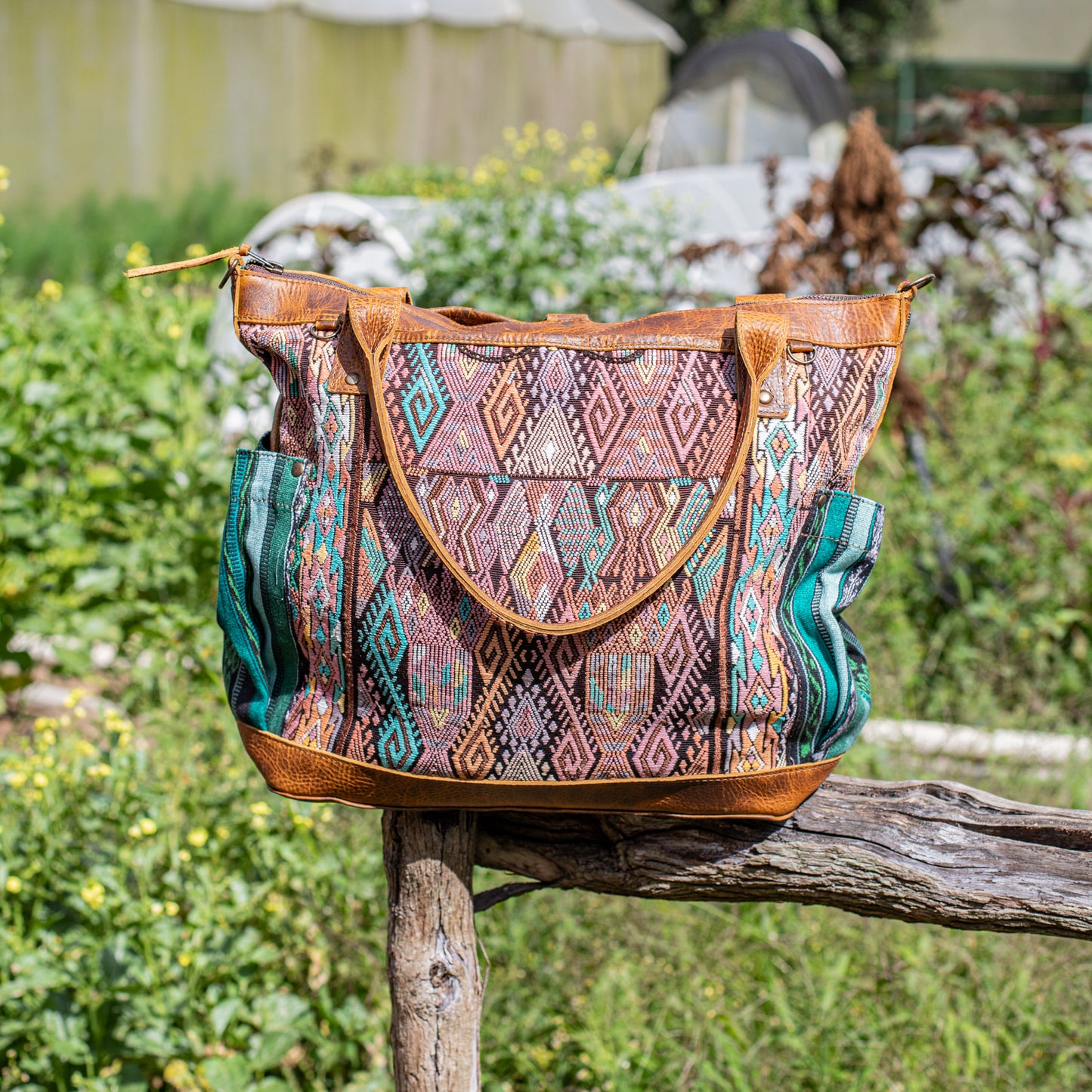 THE PERFECT BAG - OOAK HUIPIL - TAWNY - NO. 17571
