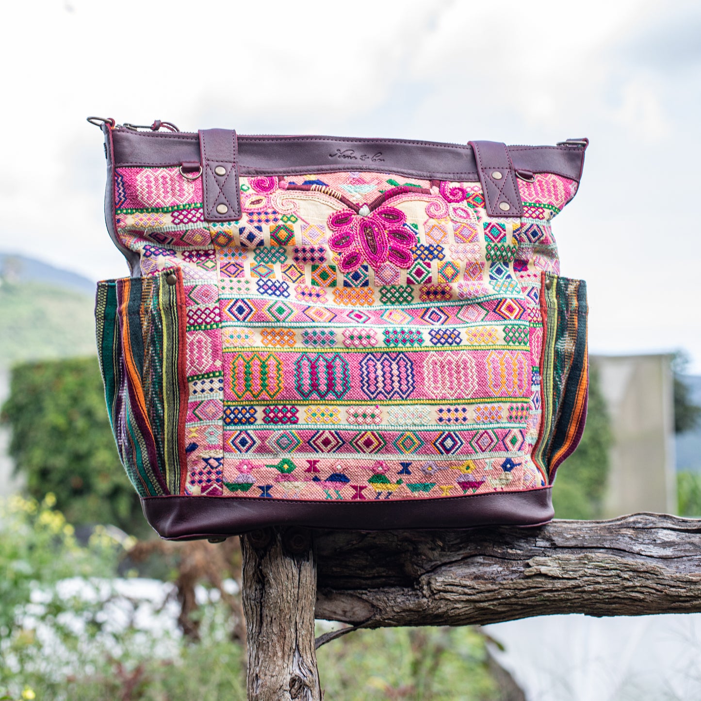 THE PERFECT BAG - OOAK HUIPIL - VINO TINTO - NO. 17572