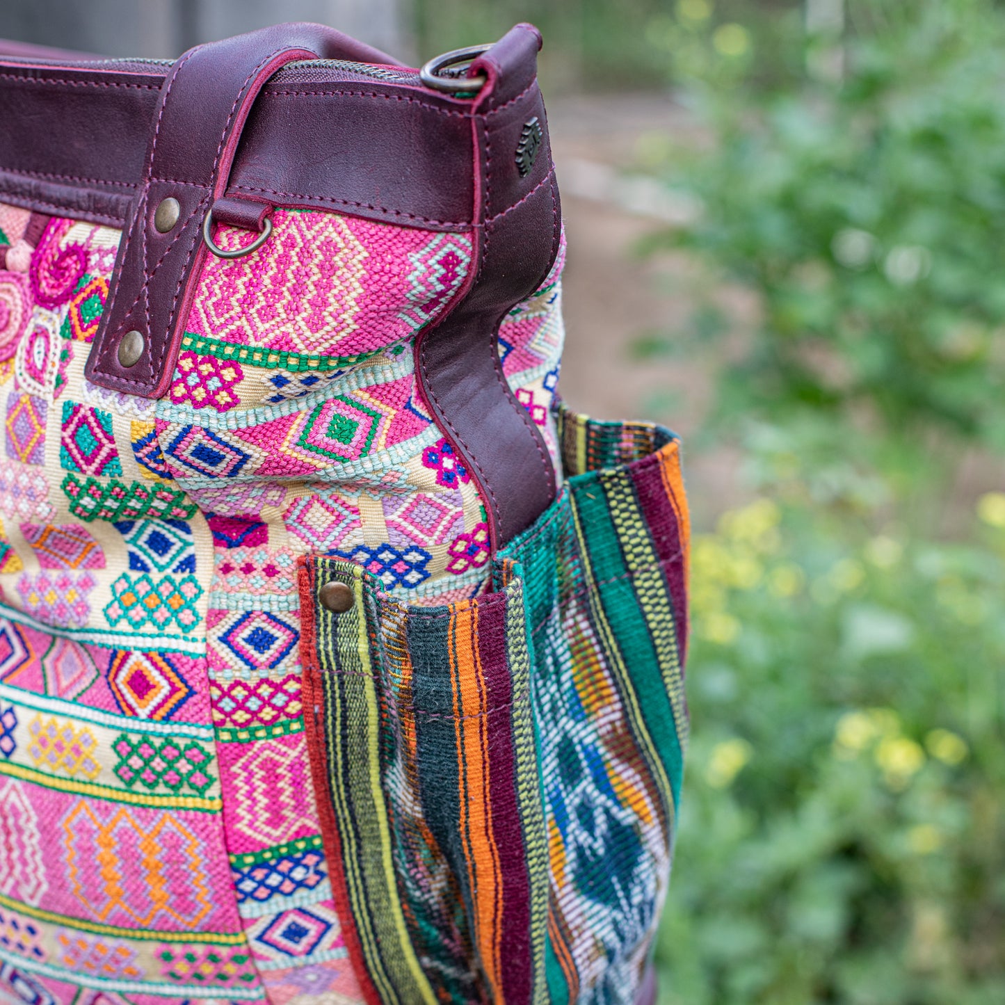 THE PERFECT BAG - OOAK HUIPIL - VINO TINTO - NO. 17572