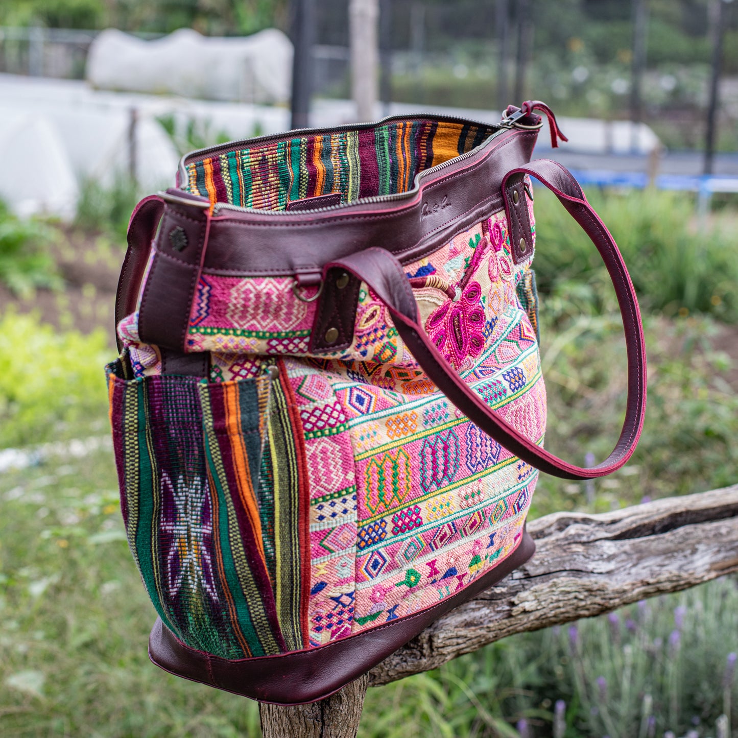 THE PERFECT BAG - OOAK HUIPIL - VINO TINTO - NO. 17572