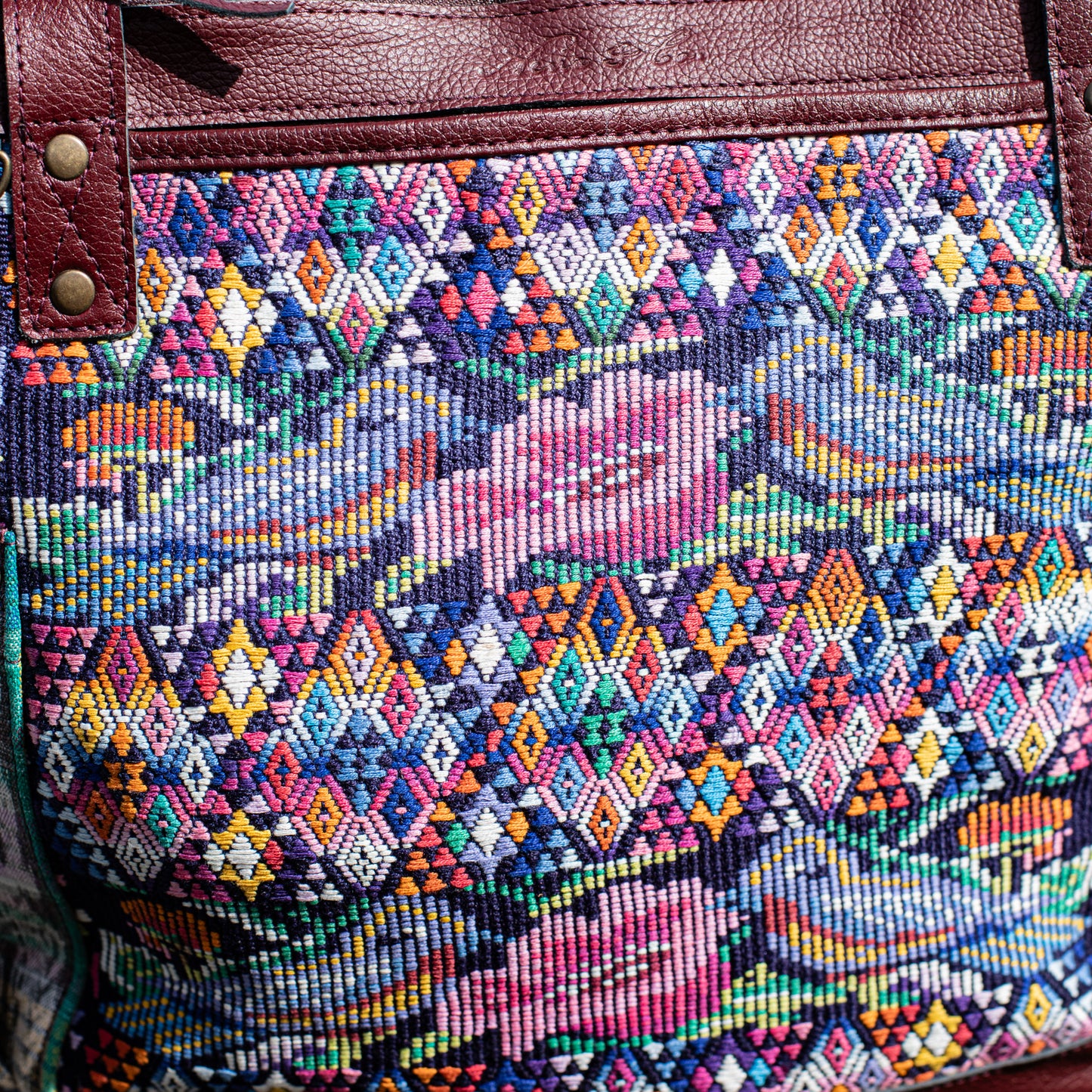 THE MEDIUM PERFECT BAG - OOAK HUIPIL - AMARANTH - NO. 17567