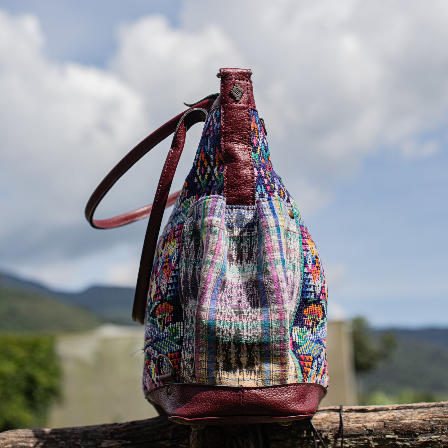 THE MEDIUM PERFECT BAG - OOAK HUIPIL - AMARANTH - NO. 17567