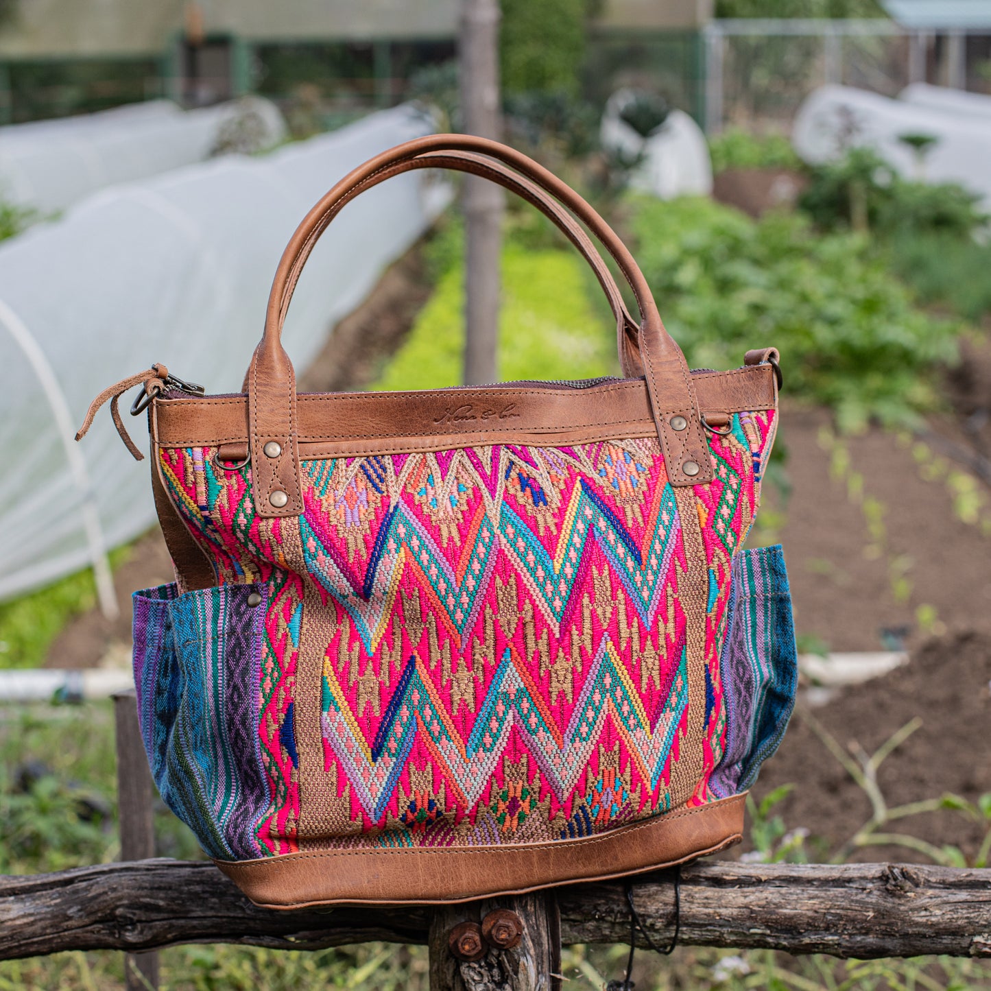 THE MEDIUM PERFECT BAG - OOAK HUIPIL - FAWN - NO. 17568