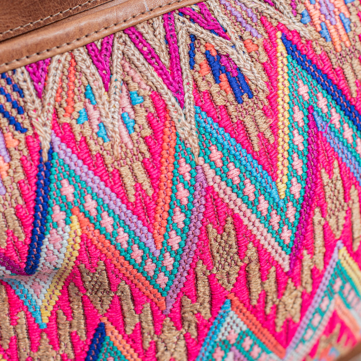 THE MEDIUM PERFECT BAG - OOAK HUIPIL - FAWN - NO. 17568