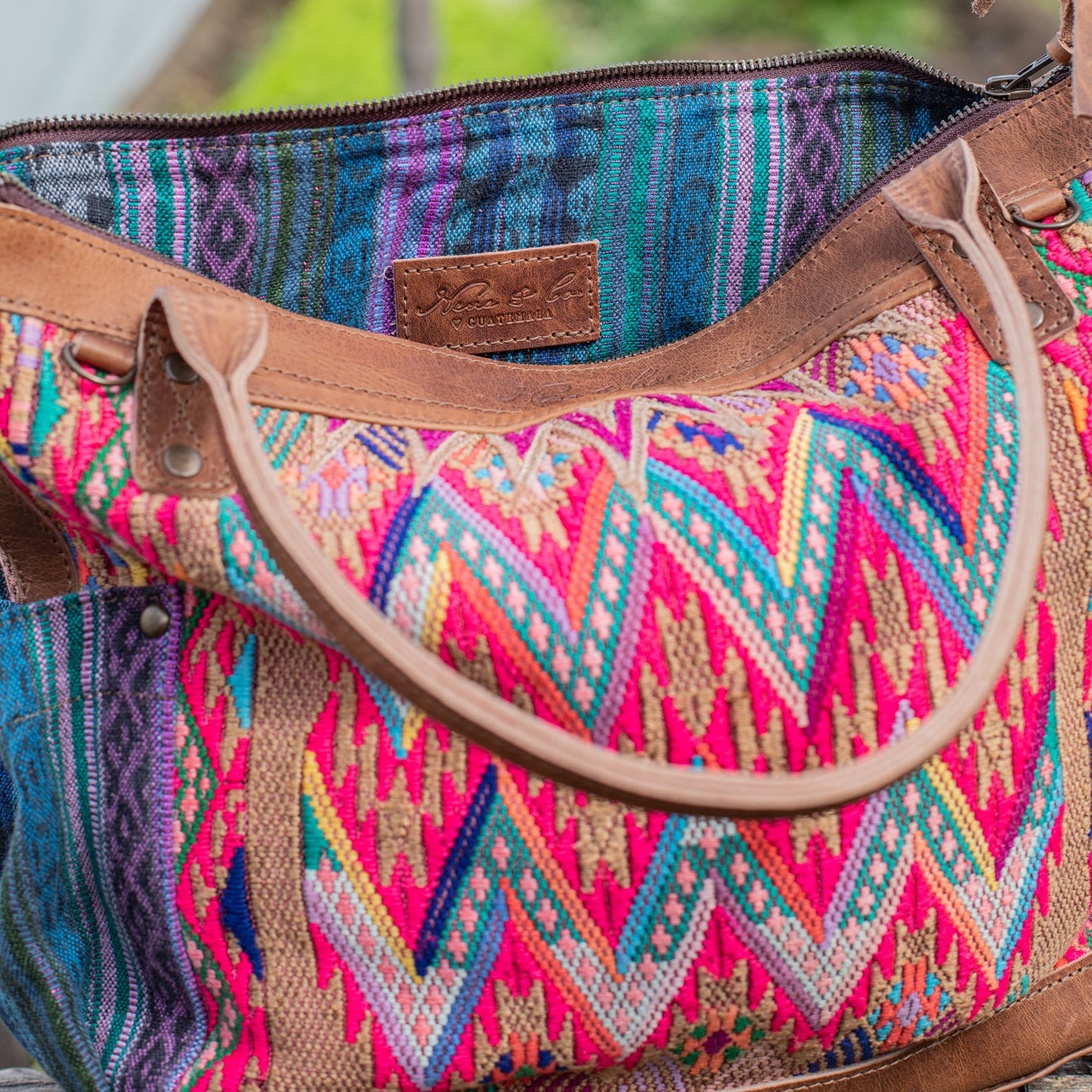 THE MEDIUM PERFECT BAG - OOAK HUIPIL - FAWN - NO. 17568